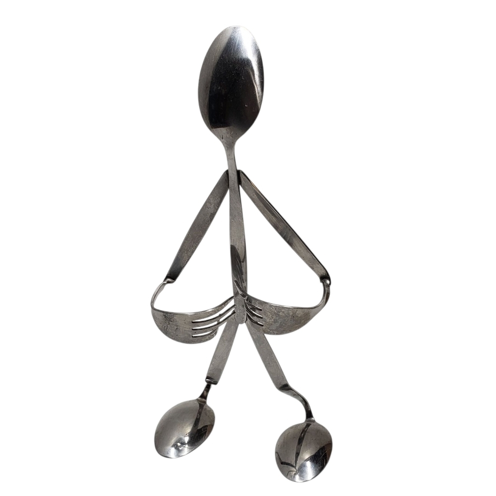🔷️Silver Tone Metal  Serving Utensils Holder